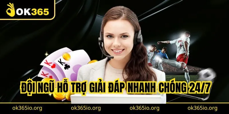 Đội ngũ hỗ trợ giải đáp nhanh chóng 24/7